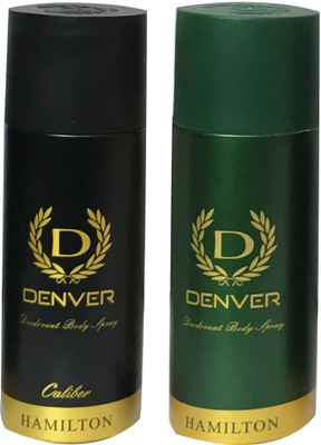 

Denver 1 CALIBER & 1 HAMILTON (PACK OF 2) Deodorant Spray - For Men & Women(165 ml, Pack of 2)