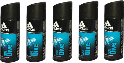 ADIDAS ICE DIVE (PACK OF 5) Body Spray - For Men(150 ml, Pack of 5)