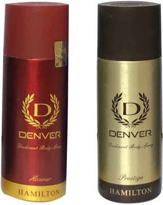 

Denver 1 HONOUR & 1 CALIBER (PACK OF 2) Deodorant Spray - For Men & Women(165 ml, Pack of 2)
