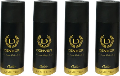 

Denver CALIBER HAMILTON (PACK OF 4) Deodorant Spray - For Men & Women(165 ml, Pack of 4)