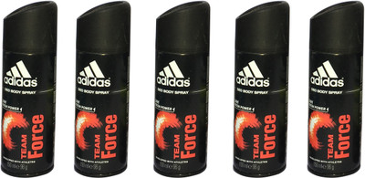 ADIDAS TEAM FORCE (PACK OF 5) Body Spray - For Men(150 ml, Pack of 5)
