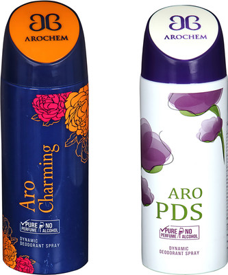 

AROCHEM ARO CHARMING AND ARO MAGNET DYNAMIC PURE Deodorant Spray - For Men & Women(200 ml, Pack of 2)