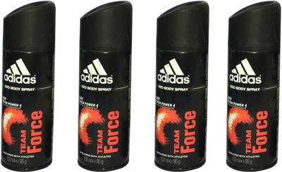 

ADIDAS TEAM FORCE (PACK OF 4) Body Spray - For Men(150 ml, Pack of 4)