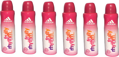 

ADIDAS FRUITY RHYTHM (PACK OF 6) Deodorant Spray - For Women(150 ml, Pack of 6)
