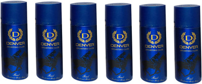 

Denver GOAL SPORTING CLUB (PACK OF 6) Deodorant Spray - For Men & Women(165 ml, Pack of 6)