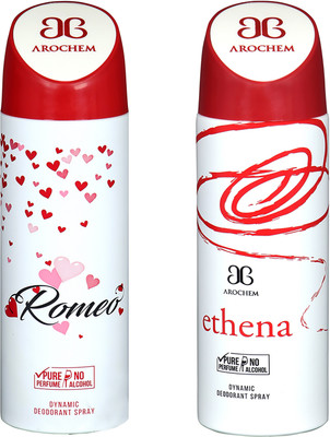

AROCHEM ROMEO AND ETHENA DYNAMIC PURE Deodorant Spray - For Men & Women(200 ml, Pack of 2)