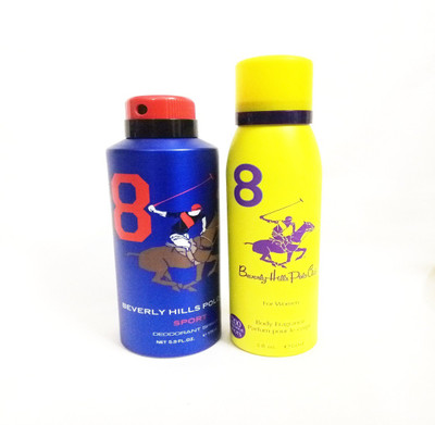 

Beverly Hills Polo Club 8 AND 8 Deodorant Spray - For Men & Women(325 ml, Pack of 2)