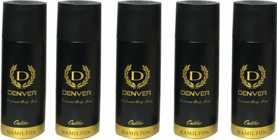 

Denver CALIBER HAMILTON (PACK OF 5 ) Deodorant Spray - For Men & Women(165 ml, Pack of 5)