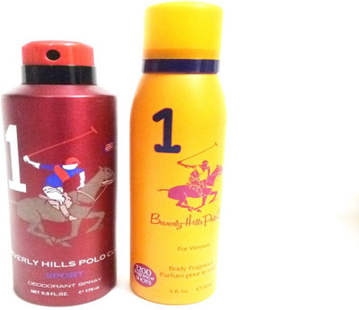 

Beverly Hills Polo Club 1 Deodorant Spray - For Men & Women(325 ml, Pack of 2)