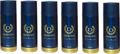 

Denver PRIDE HAMILTON (PACK OF 6) Deodorant Spray - For Men & Women(165 ml, Pack of 6)