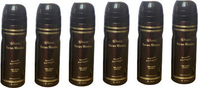

Al Nuaim BROWN MARRIAGE (PACK OF 6) Body Spray - For Men & Women(200 ml, Pack of 6)