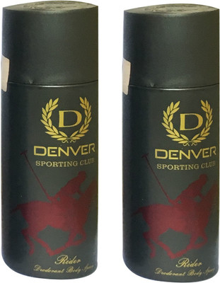 

Denver RIDER SPORTING CLUB (PACK OF 2) Deodorant Spray - For Men & Women(165 ml, Pack of 2)