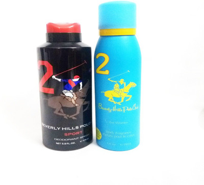 

Beverly Hills Polo Club 2 AND 2 Deodorant Spray - For Men & Women(300 ml, Pack of 2)