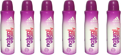 

ADIDAS NATURAL VITALITY (PACK OF 6) Deodorant Spray - For Women(150 ml, Pack of 6)