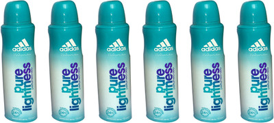 

ADIDAS PURE LIGHTNESS (PACK OF 6) Deodorant Spray - For Women(150 ml, Pack of 6)