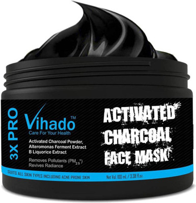 

VIHADO Activated Charcoal Purifying Black Peel Off Deep Cleansing Blackhead Remover Face Mask - 100 ml (Pack of 1)(100 ml)