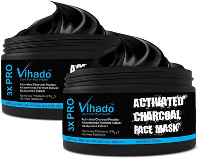 

VIHADO Activated Charcoal Purifying Black Peel Off Face Mask For All Skin Types - 100 ml (Pack of 2)(100 ml)