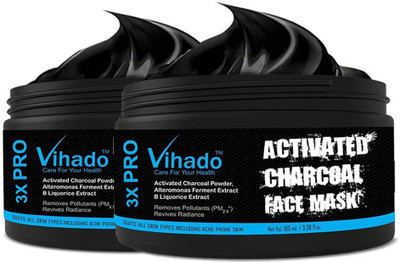 

VIHADO Activated Charcoal Deep Cleansing Face Mask - 100 ml (Pack of 2)(100 ml)