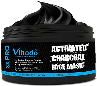 

VIHADO Activated Charcoal Purifying Black Peel Off Deep Cleansing Face Mask For All Skin Types - 100 ml (Pack of 1)(100 ml)