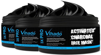 

VIHADO FMCG Activated Charcoal Purifying Black Peel Off Face Mask for Men and Women - 100 ml (Pack of 3)(100 ml)