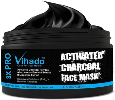 

VIHADO Activated Charcoal Deep Cleansing Face Mask For All Skin Types - 100 ml (Pack of 1)(100 ml)