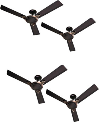 

MinMax GOLD DLX 3 Blade Ceiling Fan(BROWN, Pack of 4)