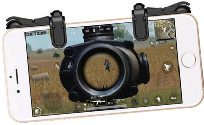 

LIFEMUSIC PUBG Mobile Game Controller Joystick, Gaming Trigger Fire Button Aim Key, Battle with L1R1 Sensitive Shoot and Aim Gift for Adult Kids (2Pcs) Gaming Accessory Kit(Black, For iOS, Android)