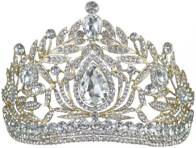 

JANEFASHIONS FANTASTIC AUSTRIAN CRYSTAL RHINESTONE TIARA CROWN Hair Accessory Set(Multicolor)