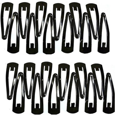 

GadinFashion Hair Accessories Black Metal Tic Tac Hair Clips For Women & Girls (24 Pairs) Hair Pin(Black)