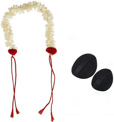 

S R Enterprises hair gajra for women juda maker and hair base puff [pack of 3 pcs ] Hair Accessory Set(White, Black)