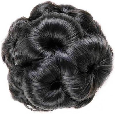 

CRIBE Natural Black Clip Hair Bun(Black)