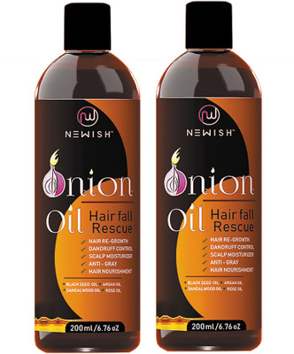 

Newish : Onion Oil for Hair Regrowth Bio Active Hair Oil Nourshing Hair Treatment With Real Onion Extract Intensive Hair Fall Dandruff Treatment Each 200 ml (Pack Of 2) Hair Oil(400 ml)