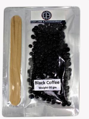 

Ear Lobe & Accessories Black Coffee No Strip Flavor Depilatory Wax Pearl Hair Removal Hot Wax Beans, 30 grams With 1Wodden Saptula Wax(30 g)