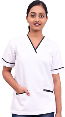 

Ara India Unisex Scrub Suit | Scrub Suit | Women Scrub Suit | Surgeon Scrub Suit Shirt, Pant Hospital Scrub(White L)