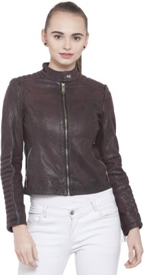 Luis Leather Full Sleeve Solid Women Jacket