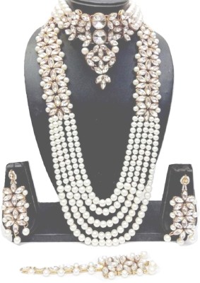 CATALYST Mother of Pearl Gold-plated White Jewellery Set(Pack of 1)