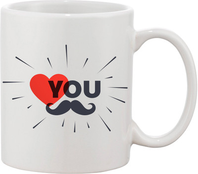 

Thirsty Guys Love You Ceramic Mug(325 ml), Multicolor