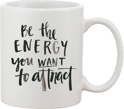 

Thirsty Guys Be The Energy Ceramic Mug(325 ml), Multicolor