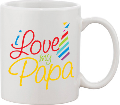 

Thirsty Guys I Love My Papa Ceramic Mug(325 ml), Multicolor