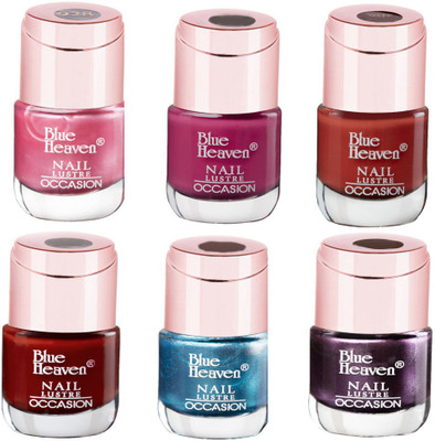 

Blue Heaven Occasion Nail Lustre multicolor(Pack of 6)