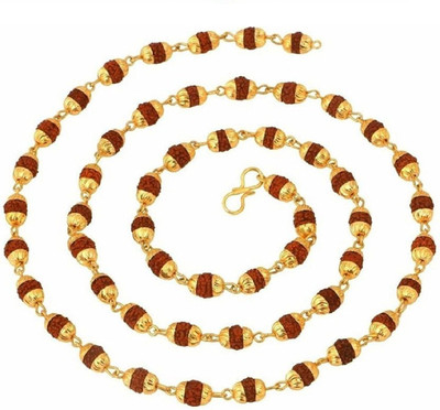 kripa rudraksha mala Gold-plated Plated Wood Chain