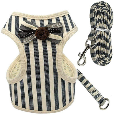

Pets Empire Soft Breathable Air Nylon Mesh Puppy Dog Pet Cat Harness Leash Set Bowknot Cute () Dog & Cat Harness & Leash(, Multi