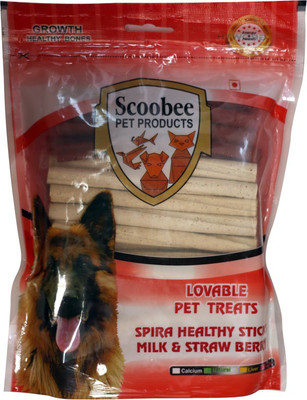 

scoobee Scoobee Spira healthy sticks with milk and strawberry flavored Milk, Strawberry 500g Dry Dog Food Chicken, Milk, Liver, Lamb 500 g Dry Dog Food