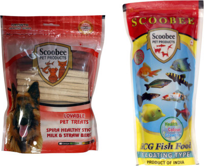 

scoobee Scoobee Spira healthy sticks 500g and 70 gram food fish free Chicken, Milk, Liver, Lamb 500 g Dry Dog Food(Pack of 2)