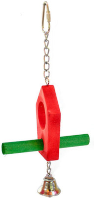 

Pets Empire Bird Parrot Colorful Swing Cage Stand Hanging Toy For Small Birds Wooden Ball For Bird
