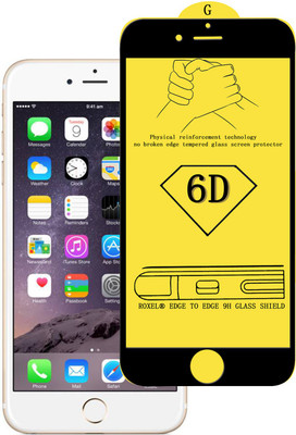 CRodible Edge To Edge Tempered Glass for Apple iPhone 6 Plus (Gold, 128 GB)(Pack of 1)