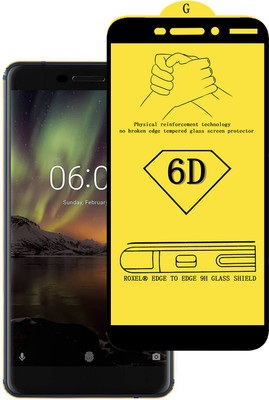 CRodible Edge To Edge Tempered Glass for Nokia 6.1 (Blue, Gold, 32 GB) (3 GB RAM)(Pack of 1)