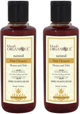 

Khadi Organique Henna Tulsi Hair Shampoo/hair cleanser Pack of 4(840 ml)