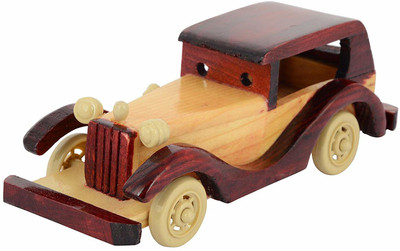 

Craftatoz Wooden Vintage Car Toy(Brown)