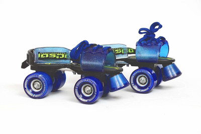 Jaspo Marshal Senior Skates (Suitable for Age 6 to 14 Years)(blue) Quad Roller Skates - Size 1-6 UK(Blue) Flipkart